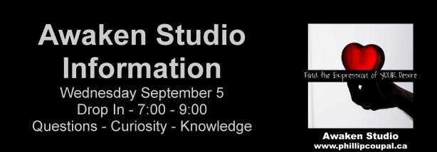 Awaken Studio Toronto -♥- Living life with a JUICY HEART -♥- September 2018 Events www.phillipcoupal.ca